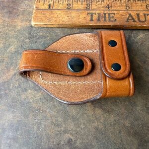 Badge Holder- Tan Leather by Aker
